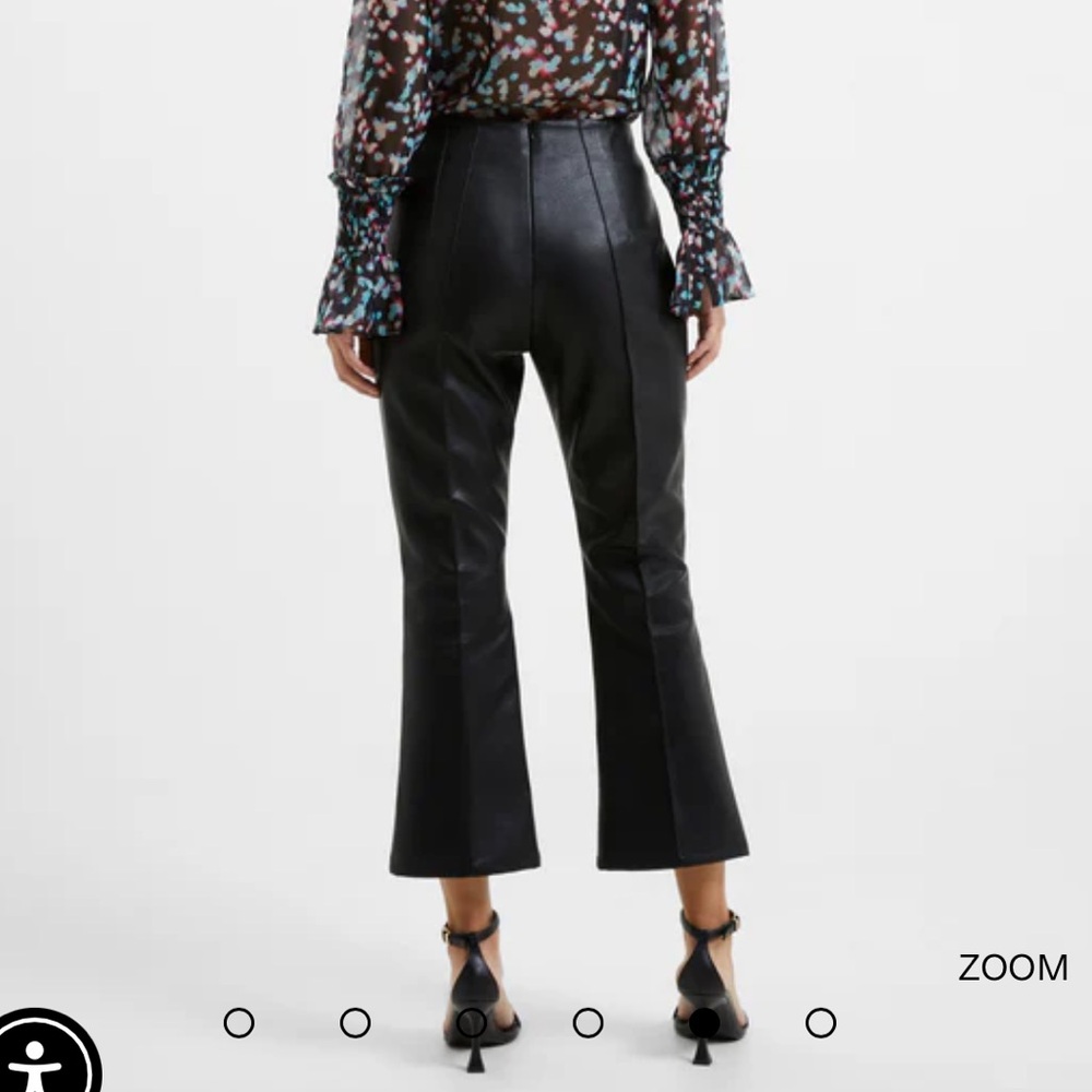 French connection nwot Claudia vegan leather black pant size M/8